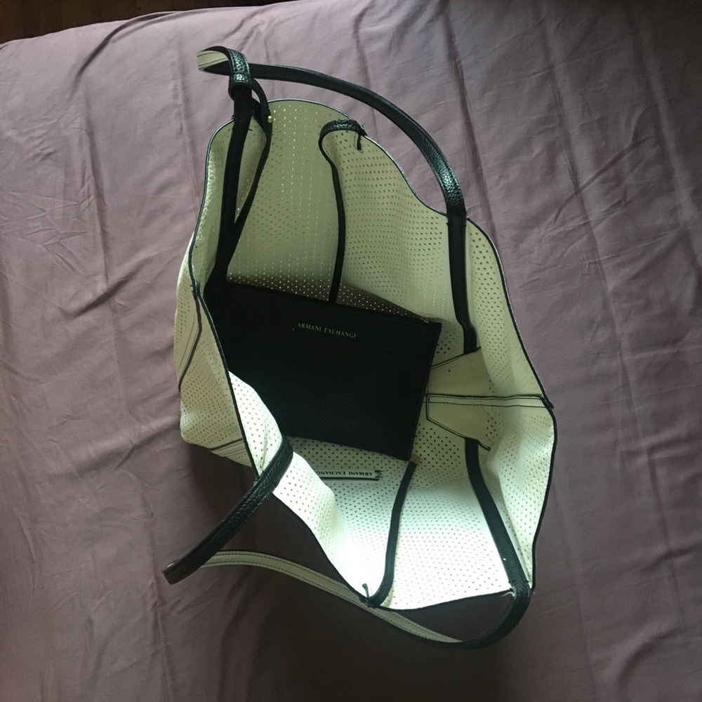 Allover perforations.